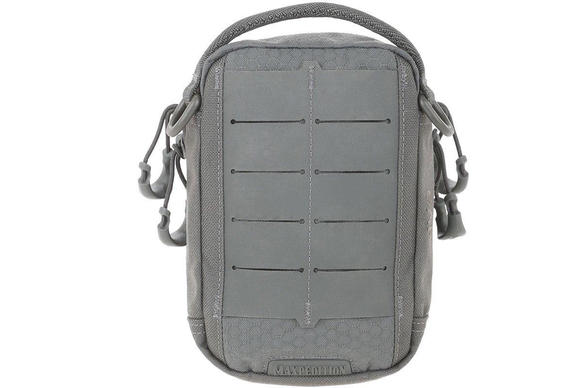 Pochette Compacte Maxpedition CAP – Gris – 19 Cm – Organiseurs élastiques – Porte-clés Intégré – Intérieur Gris – Pour Accessoires EDC – Compacte Et Extensible