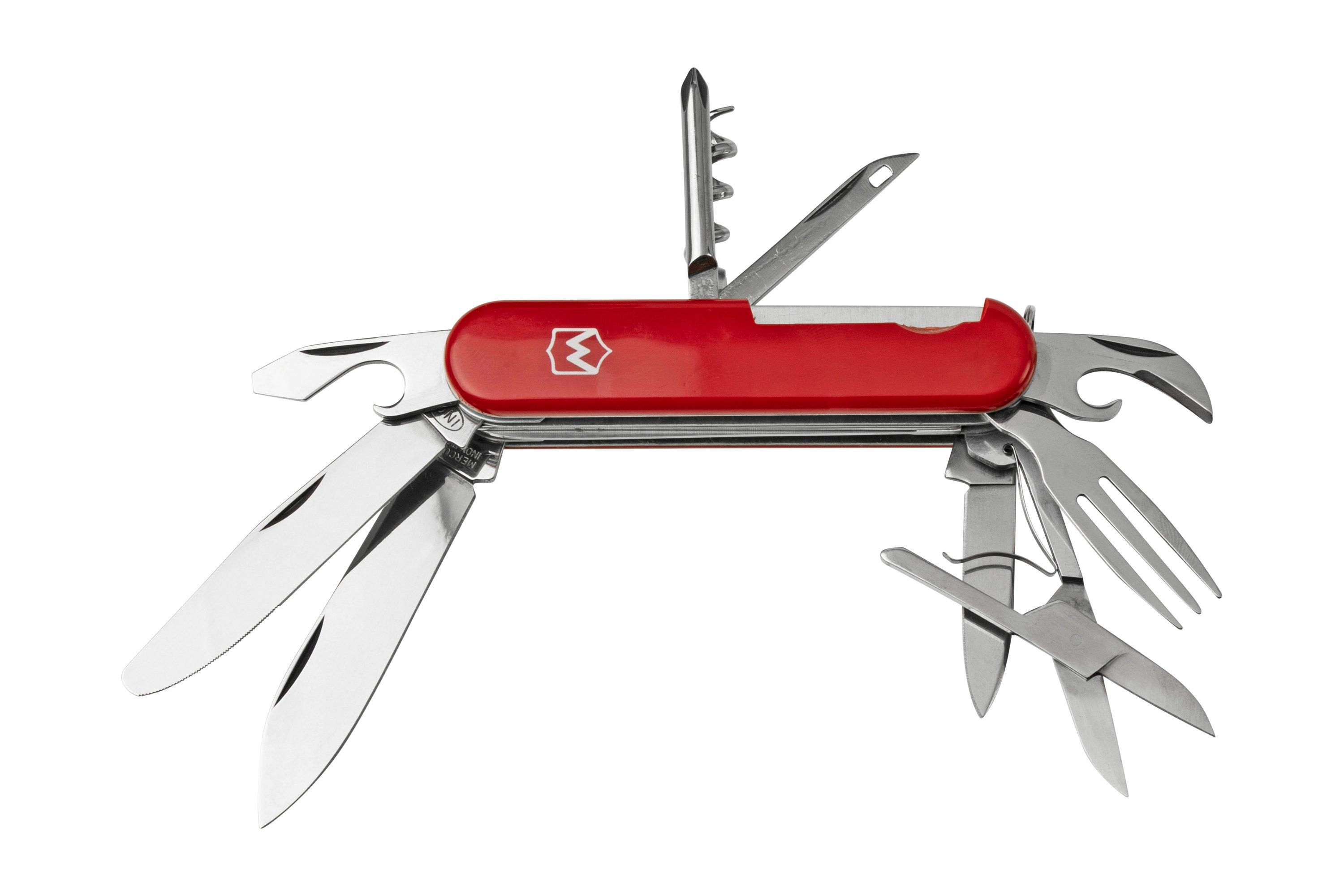 Mercury MultiTool Knife 91312MC rot, 12 Funktionen, Taschenmesser