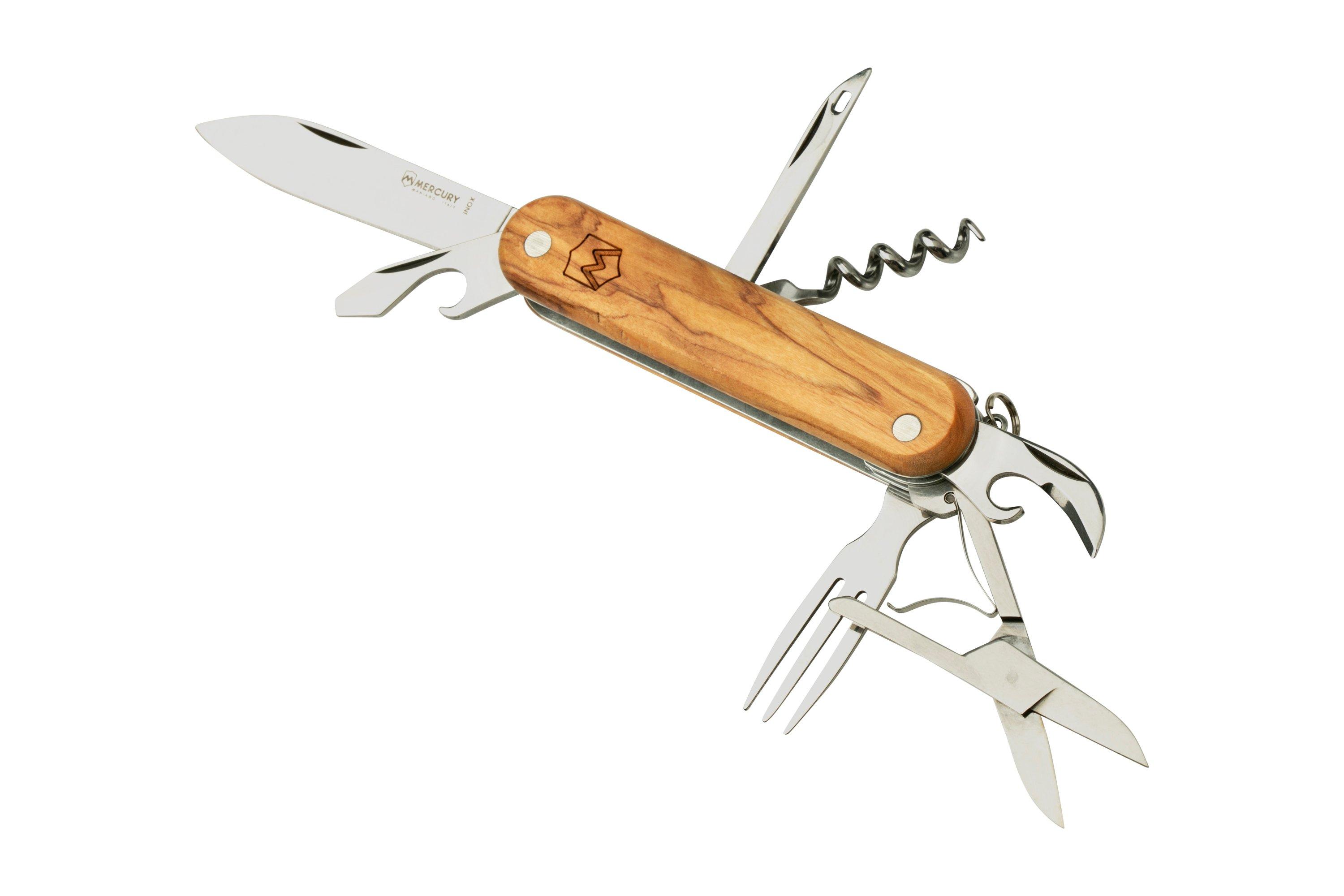 Mercury MultiTool Knife 9137LC Olive Wood, 7 functions, pocket knife