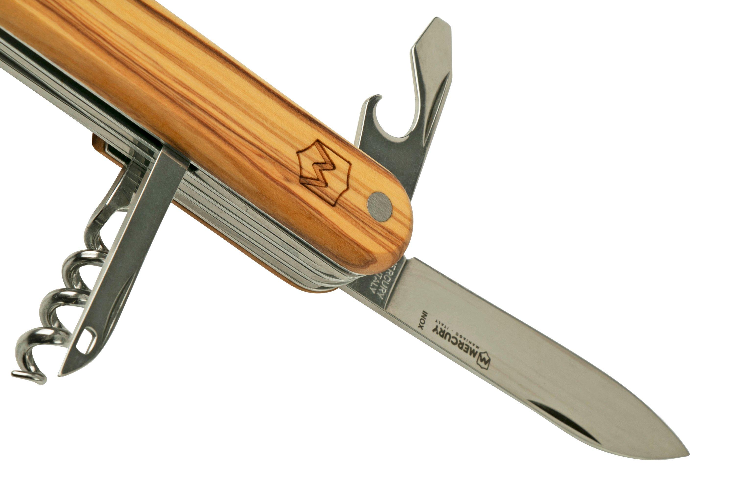 Mercury MultiTool Knife 9138LC Olive Wood, 8 functions, pocket knife