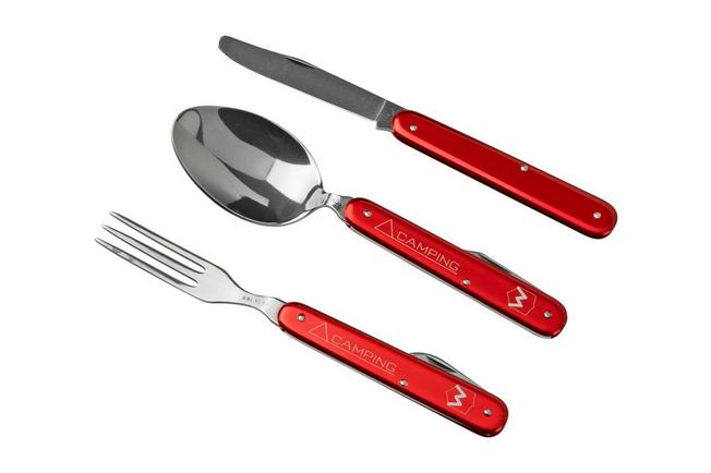 Mercury Trip Set 992-5AC Red Aluminum, couverts de camping