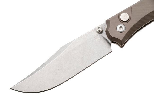 Afbeelding voor Mercury Amon 9AMN-ALTIT-C Stonewashed Elmax, Champagne Anodized Aluminium, zakmes, Denis Simonutti design 