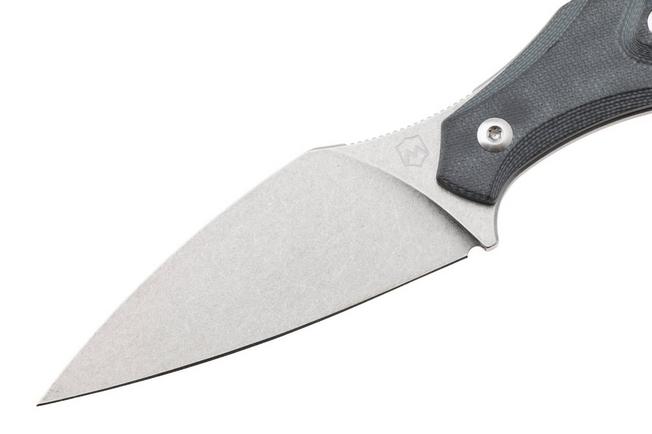 Afbeelding voor Mercury Hawky 9AWK-BKG10F-C Stonewashed M390, Black G10, vaststaand mes