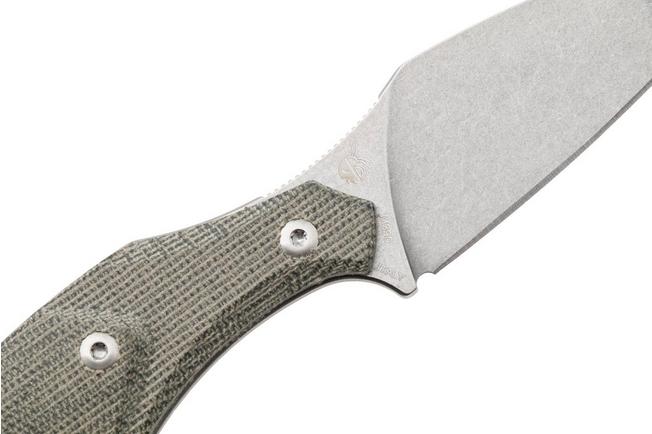 Afbeelding voor Mercury Hawky 9AWK-GCF-C Stonewashed M390, Green Canvas Micarta, vaststaand mes