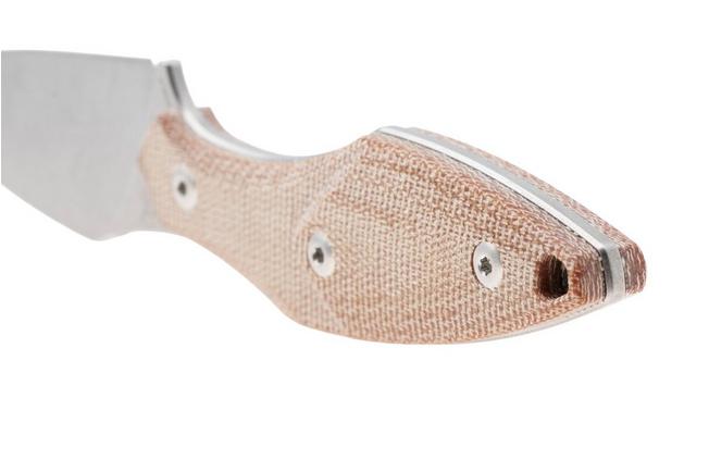 Afbeelding voor Mercury Hawky 9AWK-NCF-C Stonewashed M390, Natural Canvas Micarta, vaststaand mes