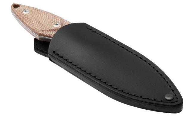 Afbeelding voor Mercury Hawky 9AWK-NCF-C Stonewashed M390, Natural Canvas Micarta, vaststaand mes