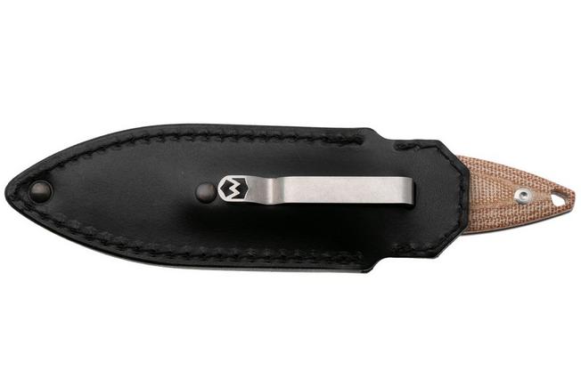 Afbeelding voor Mercury Hawky 9AWK-NCF-C Stonewashed M390, Natural Canvas Micarta, vaststaand mes