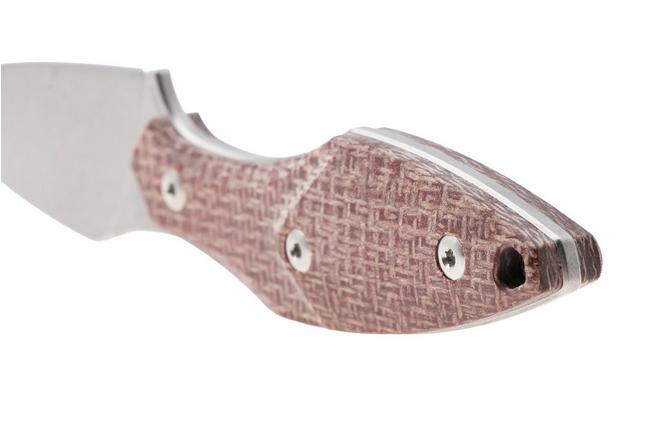 Afbeelding voor Mercury Hawky 9AWK-RBF-C Stonewashed M390, Red Burlap Micarta, vaststaand mes