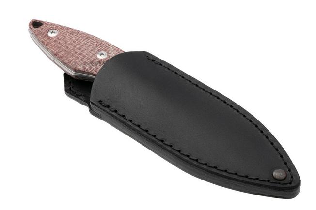 Afbeelding voor Mercury Hawky 9AWK-RBF-C Stonewashed M390, Red Burlap Micarta, vaststaand mes