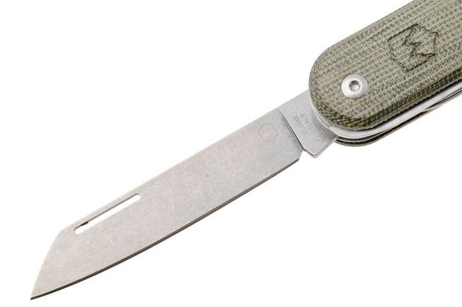 Afbeelding voor Mercury Duca 5 9DUCA5GC-C Stonewashed Elmax, Green Canvas Micarta, zakmes