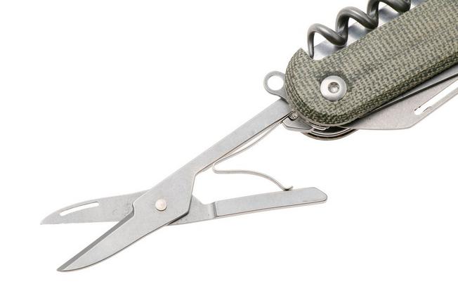 Afbeelding voor Mercury Duca 5 9DUCA5GC-C Stonewashed Elmax, Green Canvas Micarta, zakmes