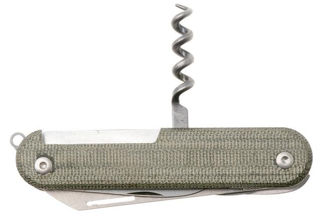 Afbeelding voor Mercury Duca 5 9DUCA5GC-C Stonewashed Elmax, Green Canvas Micarta, zakmes