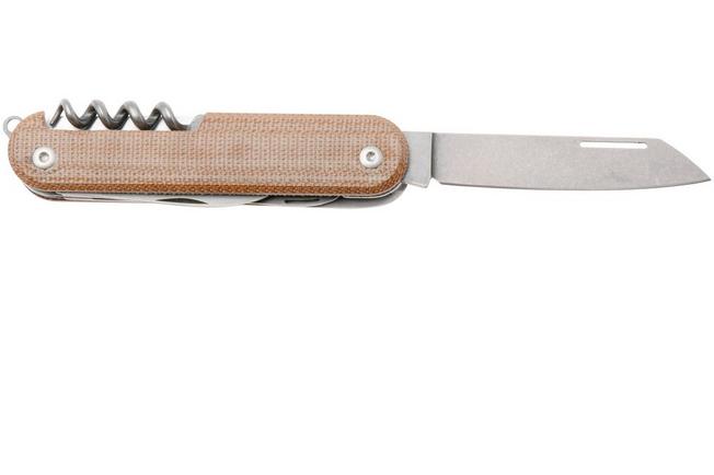 Afbeelding voor Mercury Duca 5 9DUCA5NC-C Stonewashed Elmax, Natural Canvas Micarta, zakmes