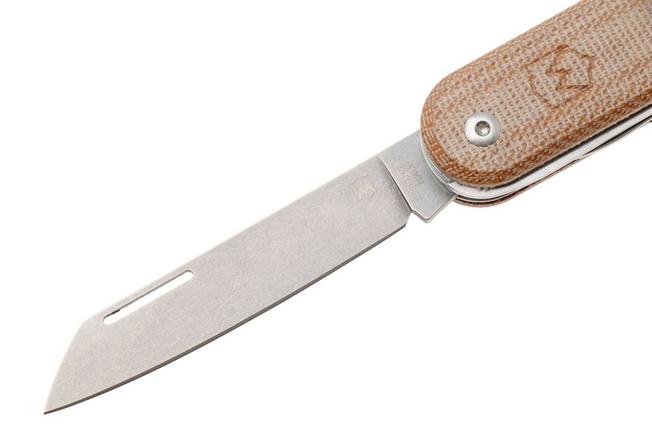 Afbeelding voor Mercury Duca 5 9DUCA5NC-C Stonewashed Elmax, Natural Canvas Micarta, zakmes