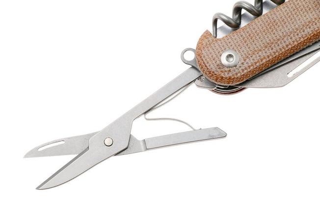 Afbeelding voor Mercury Duca 5 9DUCA5NC-C Stonewashed Elmax, Natural Canvas Micarta, zakmes