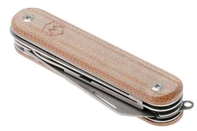 Afbeelding voor Mercury Duca 5 9DUCA5NC-C Stonewashed Elmax, Natural Canvas Micarta, zakmes