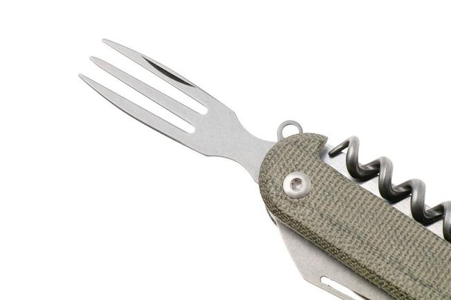 Afbeelding voor Mercury Duca 7 9DUCA7GC-C Stonewashed Elmax, Green Canvas Micarta, zakmes