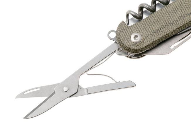 Afbeelding voor Mercury Duca 7 9DUCA7GC-C Stonewashed Elmax, Green Canvas Micarta, zakmes