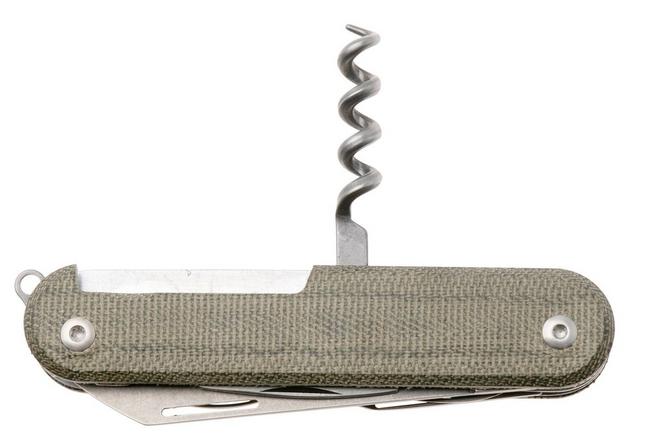 Afbeelding voor Mercury Duca 7 9DUCA7GC-C Stonewashed Elmax, Green Canvas Micarta, zakmes