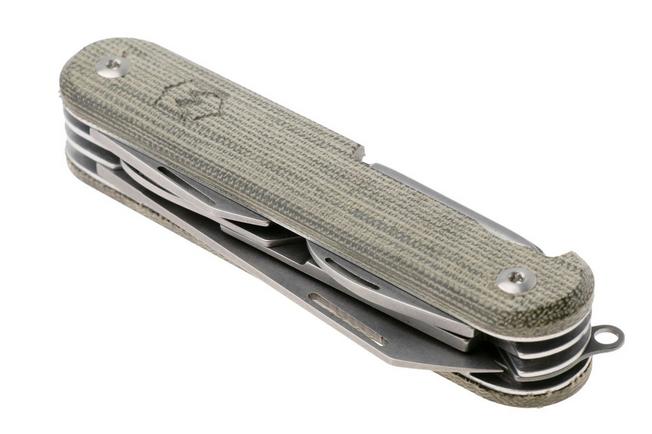 Afbeelding voor Mercury Duca 7 9DUCA7GC-C Stonewashed Elmax, Green Canvas Micarta, zakmes