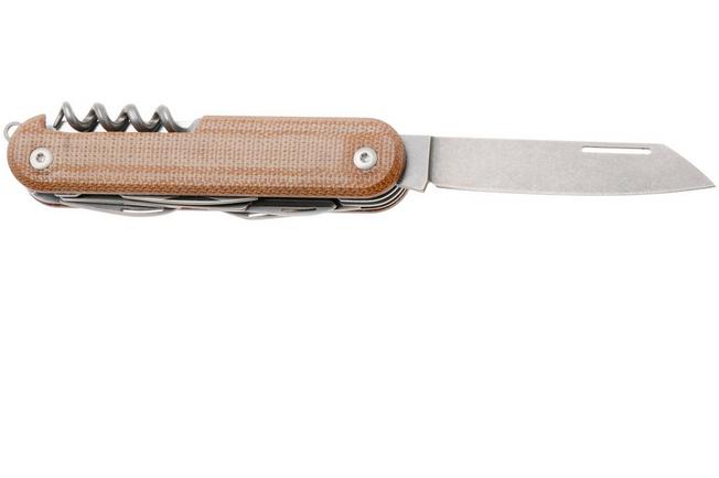 Afbeelding voor Mercury Duca 7 9DUCA7NC-C Stonewashed Elmax, Natural Canvas Micarta, zakmes