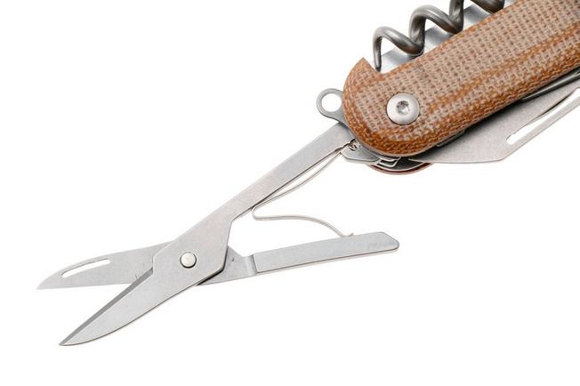 Afbeelding voor Mercury Duca 7 9DUCA7NC-C Stonewashed Elmax, Natural Canvas Micarta, zakmes