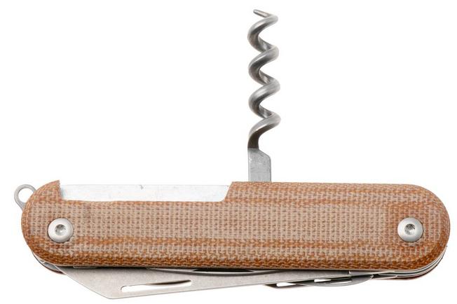 Afbeelding voor Mercury Duca 7 9DUCA7NC-C Stonewashed Elmax, Natural Canvas Micarta, zakmes