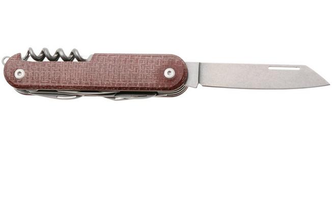 Afbeelding voor Mercury Duca 7 9DUCA7RB-C Stonewashed Elmax, Red Burlap Micarta, zakmes