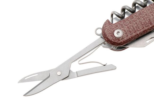 Afbeelding voor Mercury Duca 7 9DUCA7RB-C Stonewashed Elmax, Red Burlap Micarta, zakmes