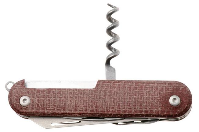 Afbeelding voor Mercury Duca 7 9DUCA7RB-C Stonewashed Elmax, Red Burlap Micarta, zakmes