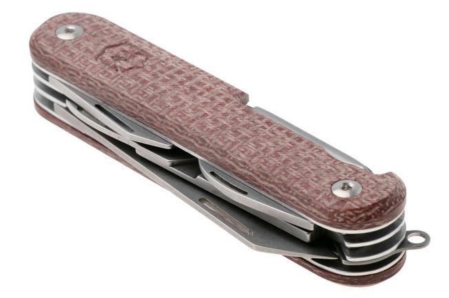 Afbeelding voor Mercury Duca 7 9DUCA7RB-C Stonewashed Elmax, Red Burlap Micarta, zakmes
