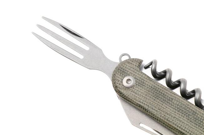 Afbeelding voor Mercury Duca 8 9DUCA8GC-C Stonewashed Elmax, Green Canvas Micarta, zakmes