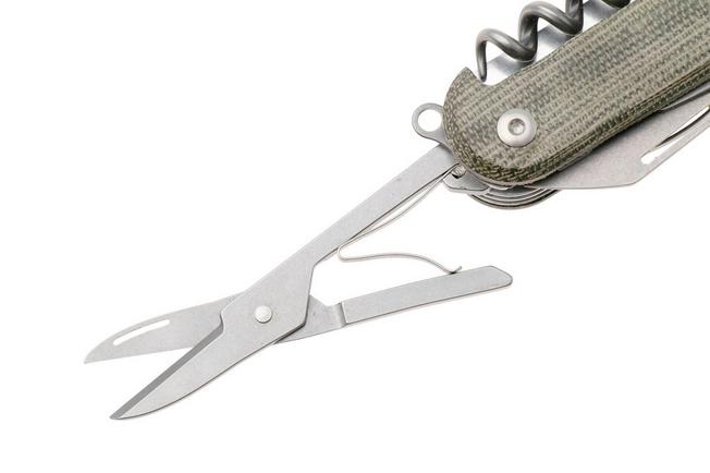 Afbeelding voor Mercury Duca 8 9DUCA8GC-C Stonewashed Elmax, Green Canvas Micarta, zakmes