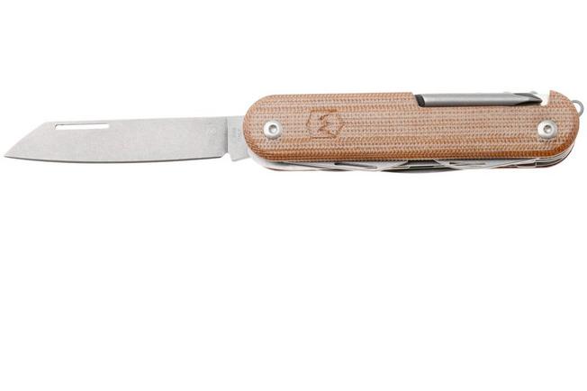 Afbeelding voor Mercury Duca 8 9DUCA8NC-C Stonewashed Elmax, Natural Canvas Micarta, zakmes