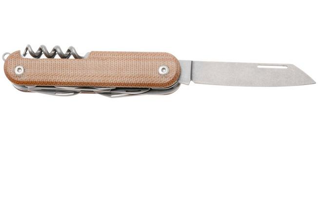 Afbeelding voor Mercury Duca 8 9DUCA8NC-C Stonewashed Elmax, Natural Canvas Micarta, zakmes