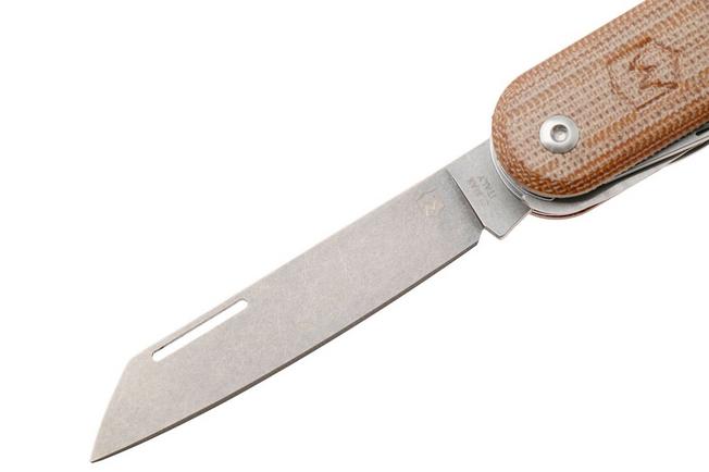 Afbeelding voor Mercury Duca 8 9DUCA8NC-C Stonewashed Elmax, Natural Canvas Micarta, zakmes