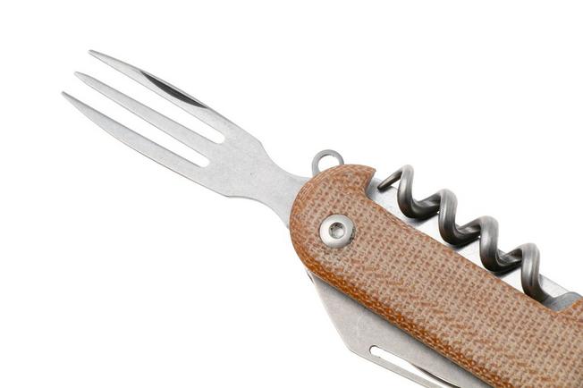 Afbeelding voor Mercury Duca 8 9DUCA8NC-C Stonewashed Elmax, Natural Canvas Micarta, zakmes