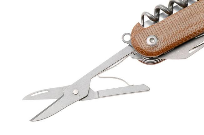 Afbeelding voor Mercury Duca 8 9DUCA8NC-C Stonewashed Elmax, Natural Canvas Micarta, zakmes