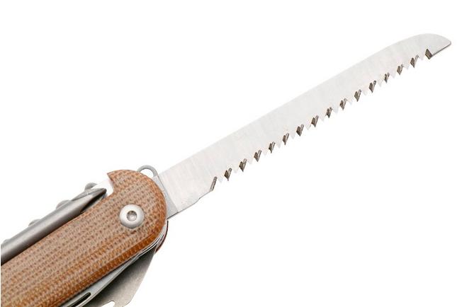 Afbeelding voor Mercury Duca 8 9DUCA8NC-C Stonewashed Elmax, Natural Canvas Micarta, zakmes