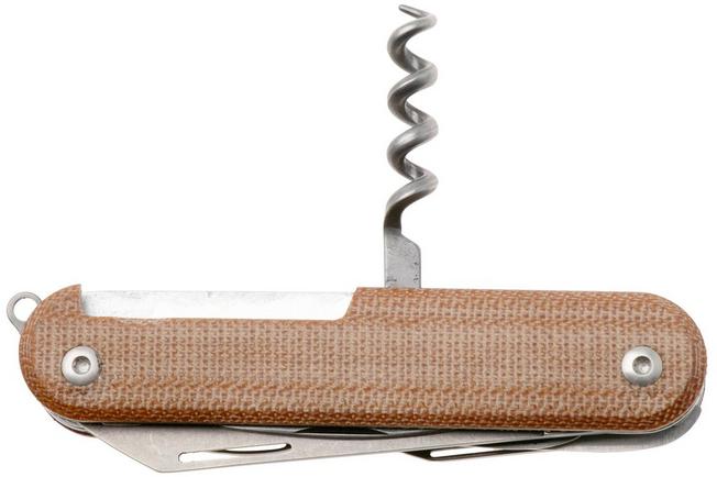 Afbeelding voor Mercury Duca 8 9DUCA8NC-C Stonewashed Elmax, Natural Canvas Micarta, zakmes