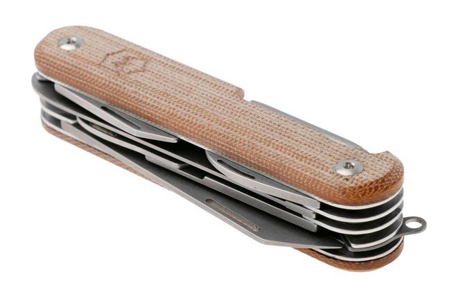 Afbeelding voor Mercury Duca 8 9DUCA8NC-C Stonewashed Elmax, Natural Canvas Micarta, zakmes