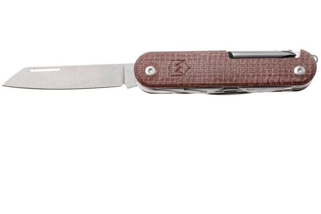 Afbeelding voor Mercury Duca 8 9DUCA8RB-C Stonewashed Elmax, Red Burlap Micarta, zakmes