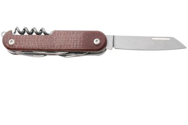 Afbeelding voor Mercury Duca 8 9DUCA8RB-C Stonewashed Elmax, Red Burlap Micarta, zakmes