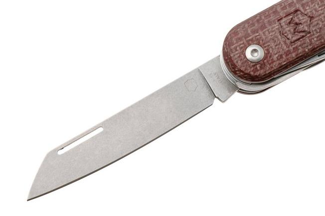 Afbeelding voor Mercury Duca 8 9DUCA8RB-C Stonewashed Elmax, Red Burlap Micarta, zakmes