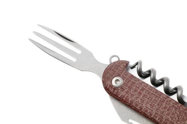 Afbeelding voor Mercury Duca 8 9DUCA8RB-C Stonewashed Elmax, Red Burlap Micarta, zakmes