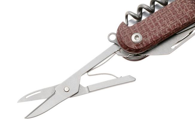 Afbeelding voor Mercury Duca 8 9DUCA8RB-C Stonewashed Elmax, Red Burlap Micarta, zakmes