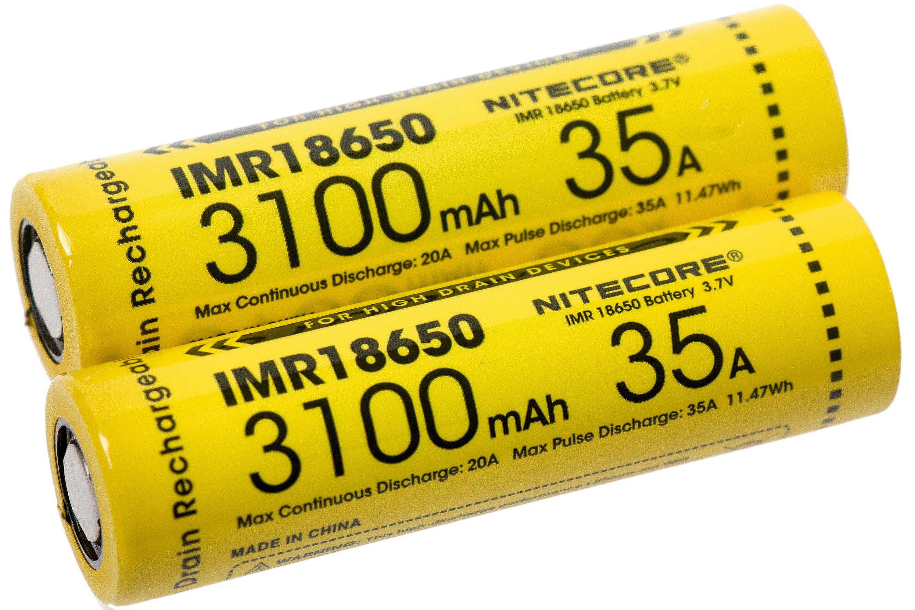 Nitecore IMR18650-battery 35A, 3100mAh, set of 2