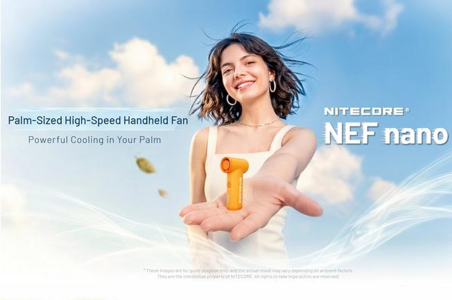 Afbeelding voor Nitecore NEF Nano High-Speed Handheld Fan, Bright Orange, ventilator