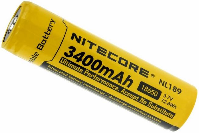 NiteCore 18650 battery 3400 mAh, Button Top