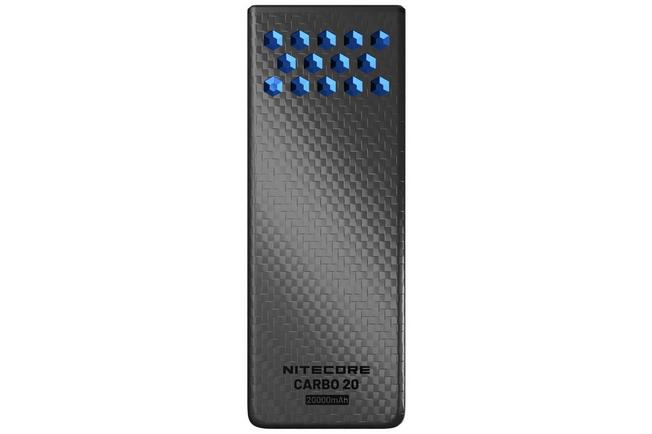 Afbeelding voor Nitecore CARBO 20 Powerbank, 20.000 mAh, blauw